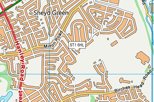 ST1 6HL map - OS VectorMap District (Ordnance Survey)