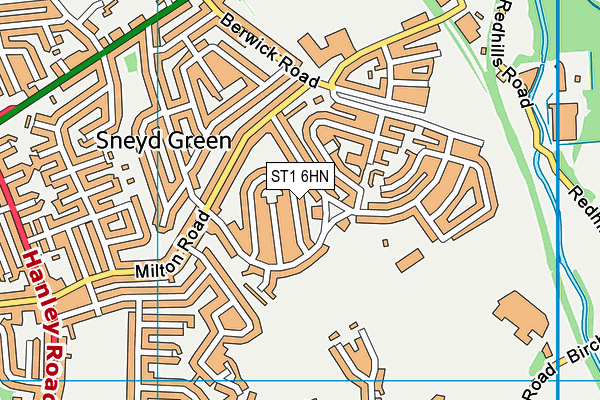 ST1 6HN map - OS VectorMap District (Ordnance Survey)