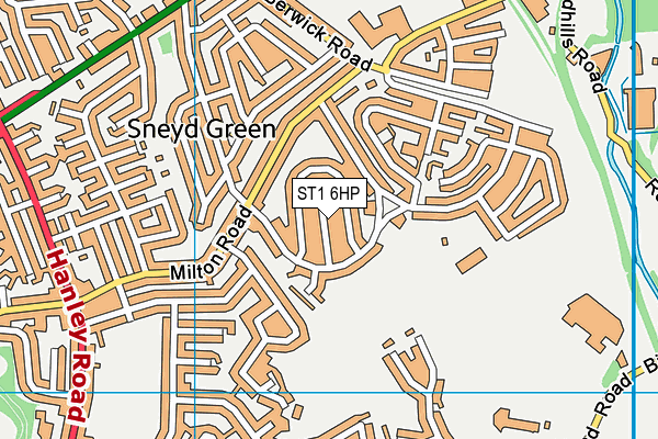 ST1 6HP map - OS VectorMap District (Ordnance Survey)