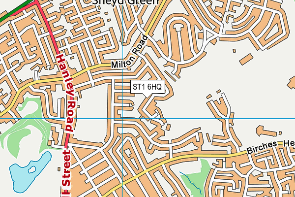 ST1 6HQ map - OS VectorMap District (Ordnance Survey)