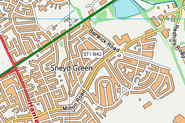 ST1 6HU map - OS VectorMap District (Ordnance Survey)