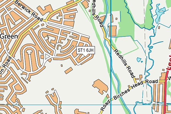 ST1 6JH map - OS VectorMap District (Ordnance Survey)