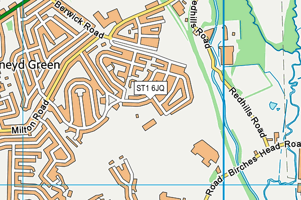 ST1 6JQ map - OS VectorMap District (Ordnance Survey)