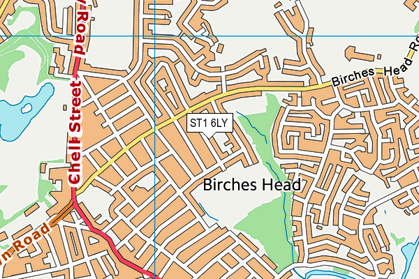 ST1 6LY map - OS VectorMap District (Ordnance Survey)