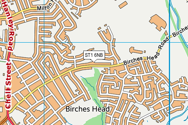 ST1 6NB map - OS VectorMap District (Ordnance Survey)