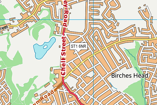 ST1 6NR map - OS VectorMap District (Ordnance Survey)