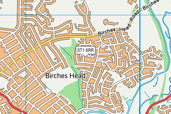 ST1 6RR map - OS VectorMap District (Ordnance Survey)