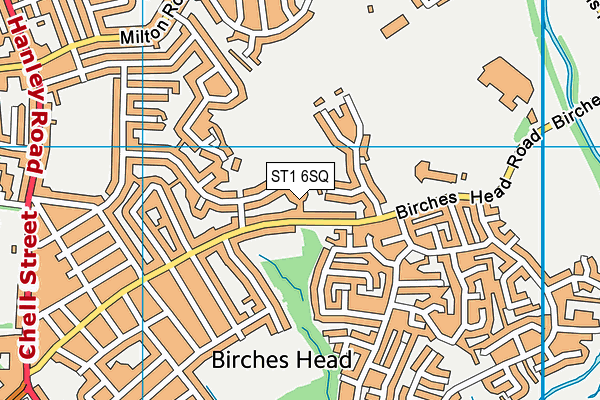 ST1 6SQ map - OS VectorMap District (Ordnance Survey)