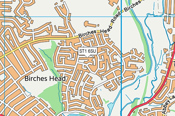 ST1 6SU map - OS VectorMap District (Ordnance Survey)
