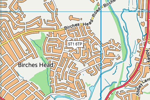 ST1 6TP map - OS VectorMap District (Ordnance Survey)