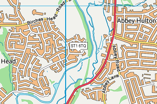 ST1 6TQ map - OS VectorMap District (Ordnance Survey)