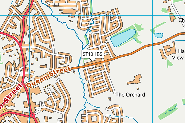 ST10 1BS map - OS VectorMap District (Ordnance Survey)