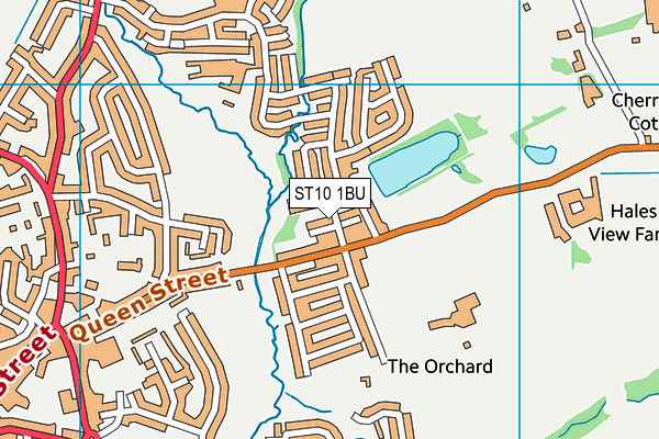 ST10 1BU map - OS VectorMap District (Ordnance Survey)