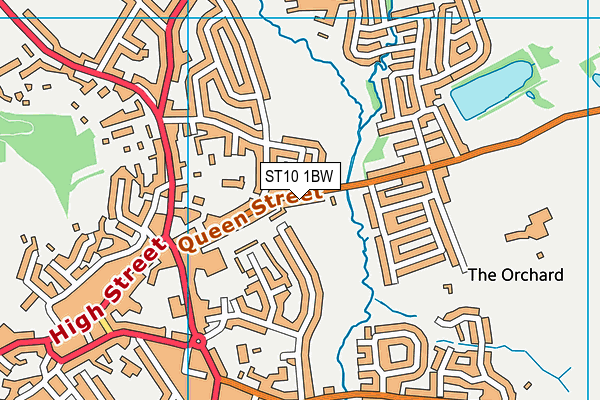 ST10 1BW map - OS VectorMap District (Ordnance Survey)