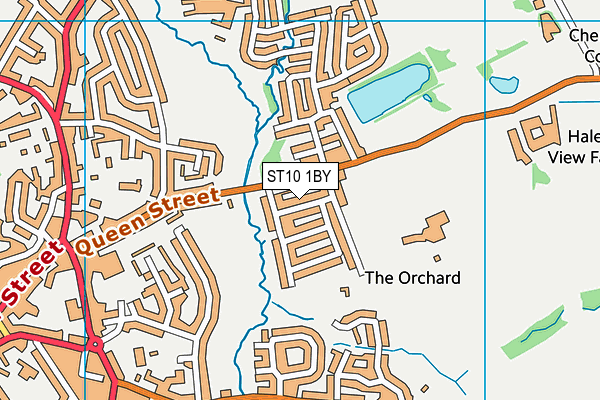 ST10 1BY map - OS VectorMap District (Ordnance Survey)
