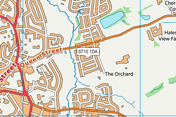 ST10 1DA map - OS VectorMap District (Ordnance Survey)