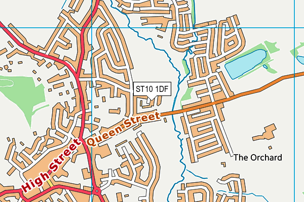 ST10 1DF map - OS VectorMap District (Ordnance Survey)