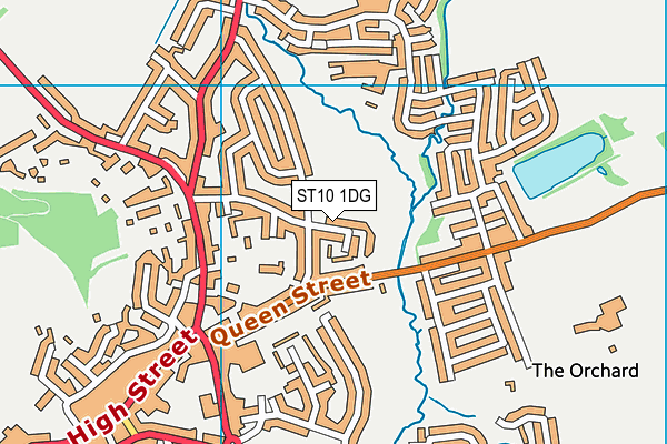 ST10 1DG map - OS VectorMap District (Ordnance Survey)