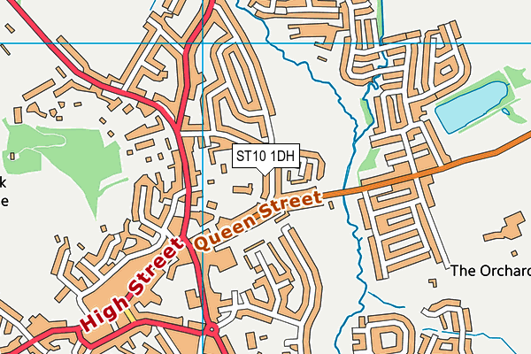 ST10 1DH map - OS VectorMap District (Ordnance Survey)