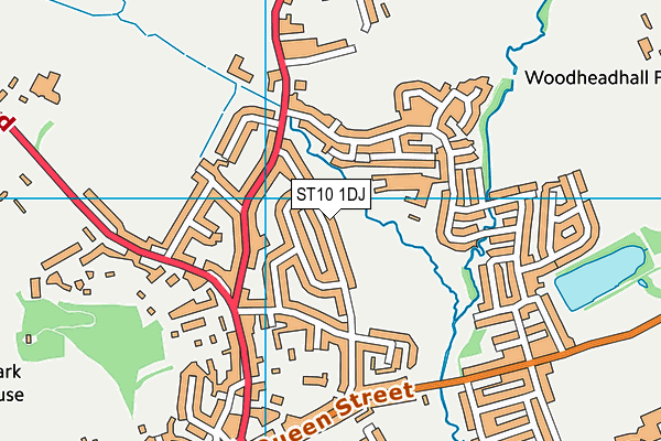 Churchill Road map (ST10 1DJ) - OS VectorMap District (Ordnance Survey)