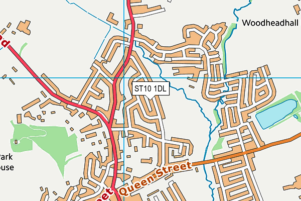 ST10 1DL map - OS VectorMap District (Ordnance Survey)