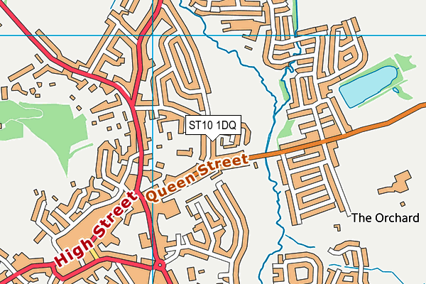 ST10 1DQ map - OS VectorMap District (Ordnance Survey)