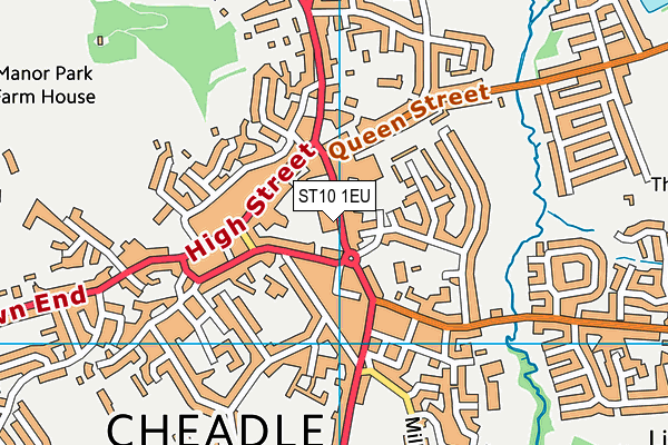ST10 1EU map - OS VectorMap District (Ordnance Survey)