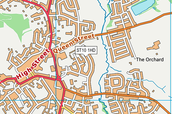 ST10 1HD map - OS VectorMap District (Ordnance Survey)