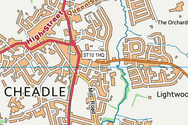 ST10 1HQ map - OS VectorMap District (Ordnance Survey)