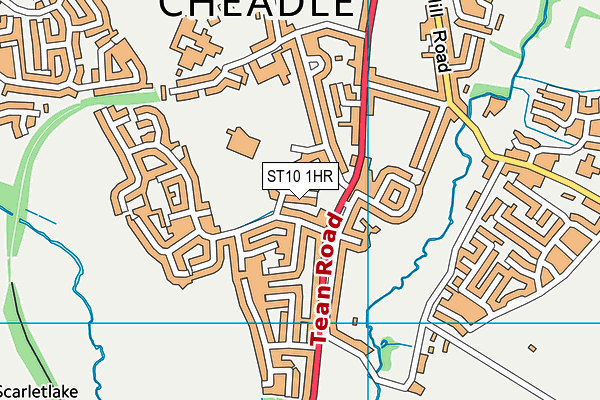 ST10 1HR map - OS VectorMap District (Ordnance Survey)