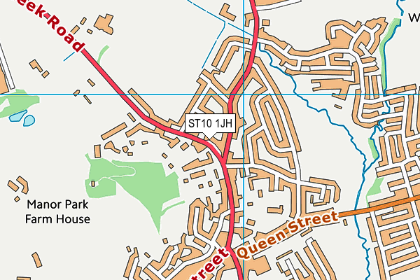 ST10 1JH map - OS VectorMap District (Ordnance Survey)