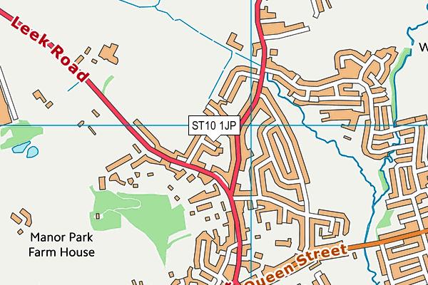 ST10 1JP map - OS VectorMap District (Ordnance Survey)