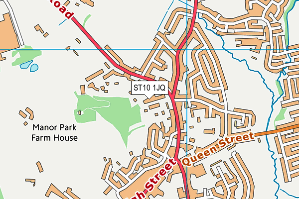 ST10 1JQ map - OS VectorMap District (Ordnance Survey)