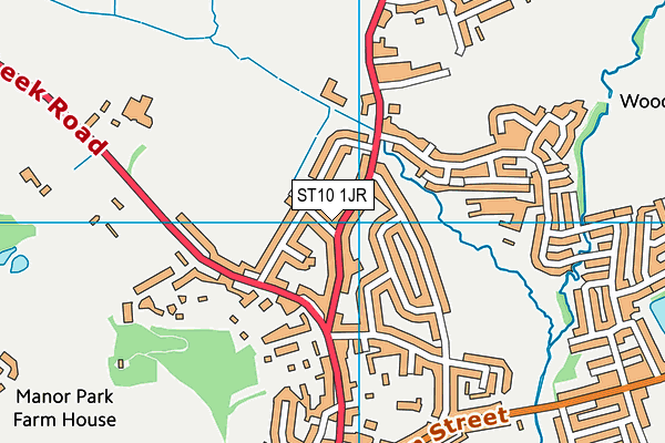 ST10 1JR map - OS VectorMap District (Ordnance Survey)