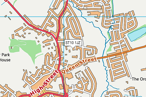 ST10 1JZ map - OS VectorMap District (Ordnance Survey)