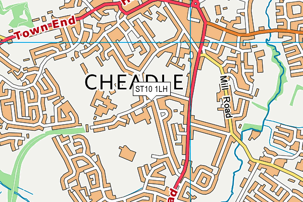 The Cheadle Academy map (ST10 1LH) - OS VectorMap District (Ordnance Survey)