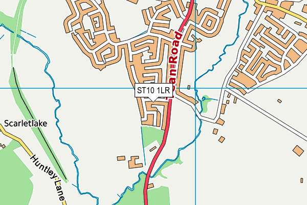 ST10 1LR map - OS VectorMap District (Ordnance Survey)