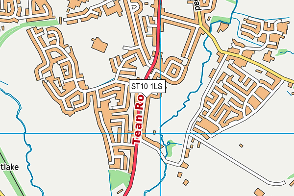 ST10 1LS map - OS VectorMap District (Ordnance Survey)