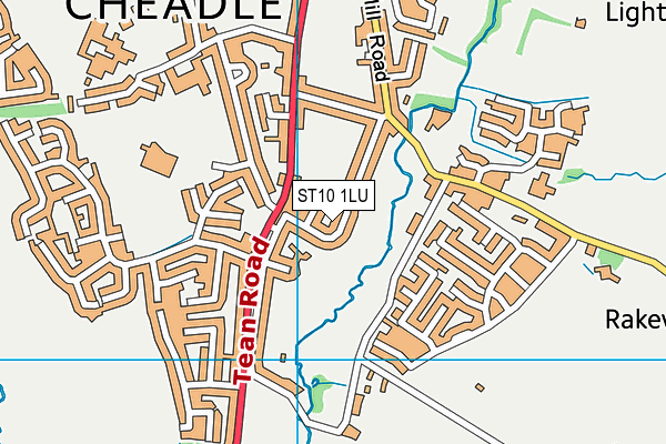 ST10 1LU map - OS VectorMap District (Ordnance Survey)