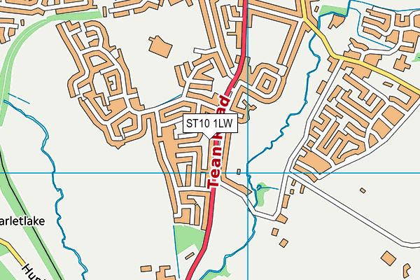 ST10 1LW map - OS VectorMap District (Ordnance Survey)