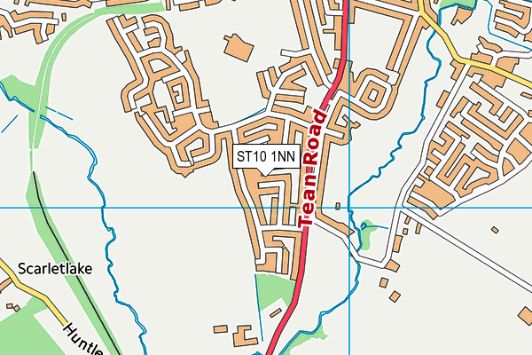 ST10 1NN map - OS VectorMap District (Ordnance Survey)