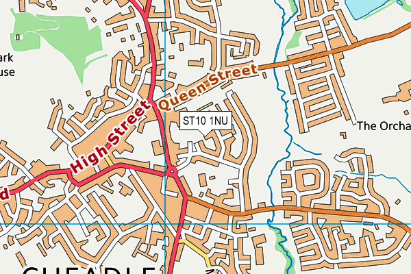 ST10 1NU map - OS VectorMap District (Ordnance Survey)