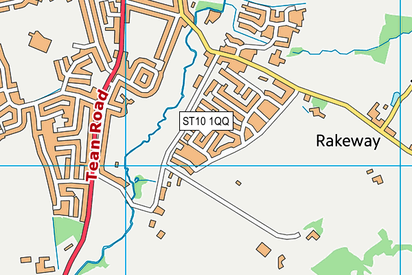 ST10 1QQ map - OS VectorMap District (Ordnance Survey)