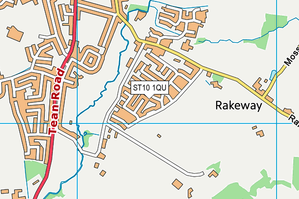 ST10 1QU map - OS VectorMap District (Ordnance Survey)