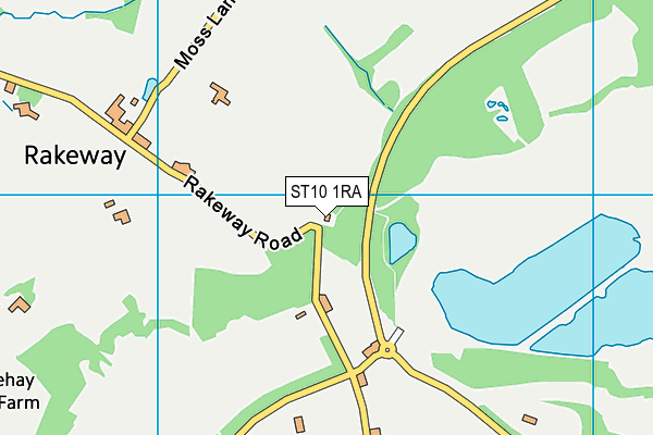 ST10 1RA map - OS VectorMap District (Ordnance Survey)