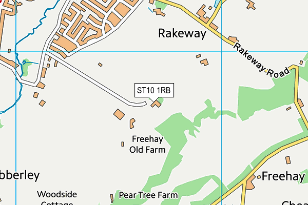 ST10 1RB map - OS VectorMap District (Ordnance Survey)