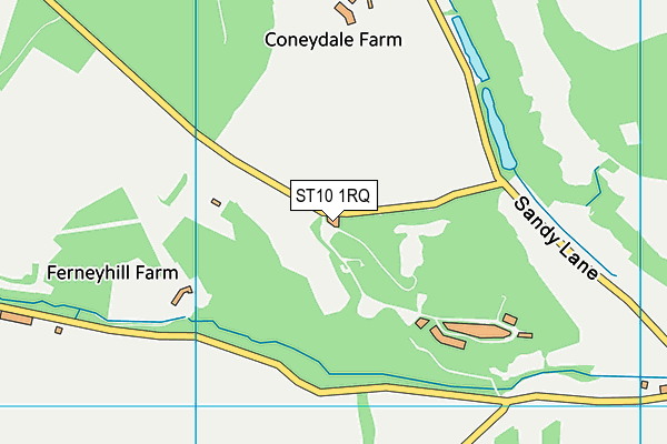 ST10 1RQ map - OS VectorMap District (Ordnance Survey)