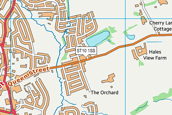 ST10 1SS map - OS VectorMap District (Ordnance Survey)