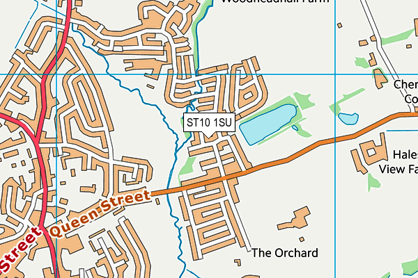 ST10 1SU map - OS VectorMap District (Ordnance Survey)