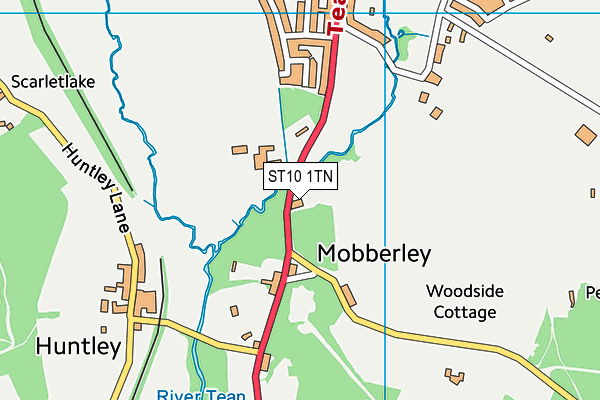 ST10 1TN map - OS VectorMap District (Ordnance Survey)